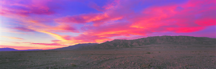 Panoramic Landscape Photography Breathtaking Sunrise, Death Valley